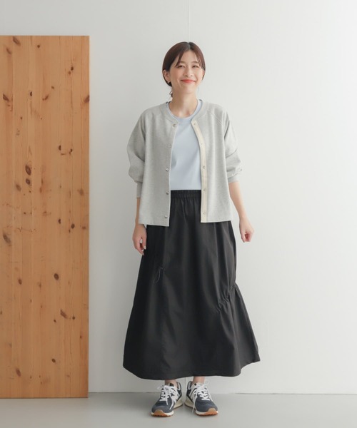 URBAN RESEARCH DOORS（アーバンリサーチドアーズ）の「add fabricsドロストスカート（スカート・レディース・ホワイト系その他/ブラック・MEDIUM）」の14枚目の写真