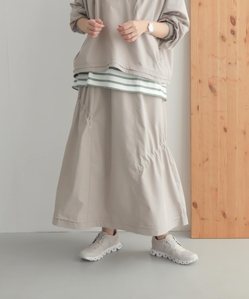 URBAN RESEARCH DOORS（アーバンリサーチドアーズ）の「add fabricsドロストスカート（スカート・レディース・ホワイト系その他/ブラック・MEDIUM）」の16枚目の写真