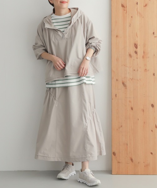 URBAN RESEARCH DOORS（アーバンリサーチドアーズ）の「add fabricsドロストスカート（スカート・レディース・ホワイト系その他/ブラック・MEDIUM）」の20枚目の写真