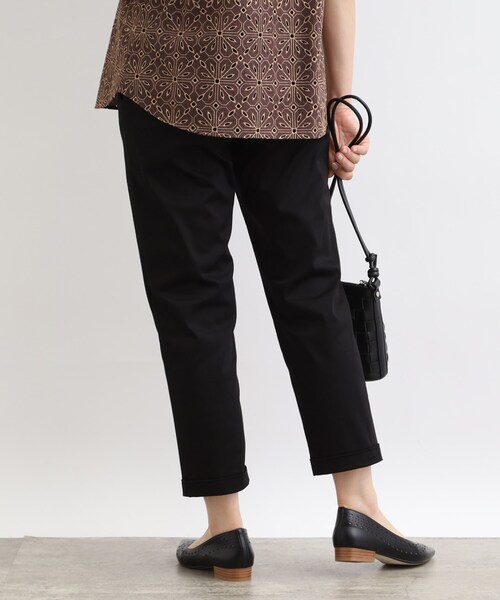 美品　ella_webshop 黒 ウエストゴム スカラップエッジ パンツ スウェット パンツ ウエストゴム[品番：ZI000008262]｜IRADOWL