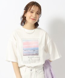SHOO・LA・RUE | 【洗える/プチプラ/綿100％】グラフィック半袖ゆるTシャツ(Tシャツ/カットソー)