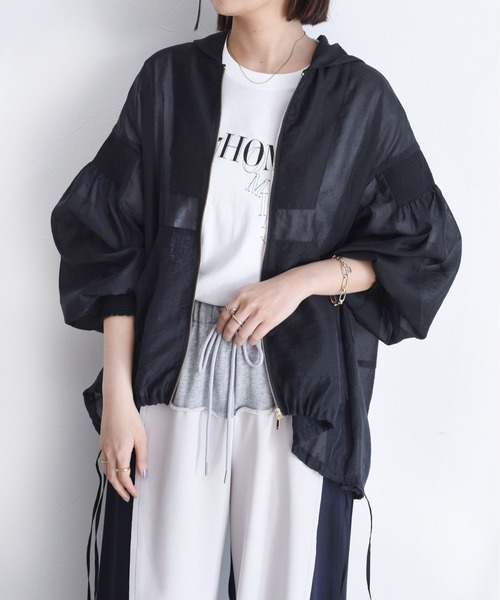 Eimee Law（エイミーロウ）の「シャーリングスリーブ フーディーシアー