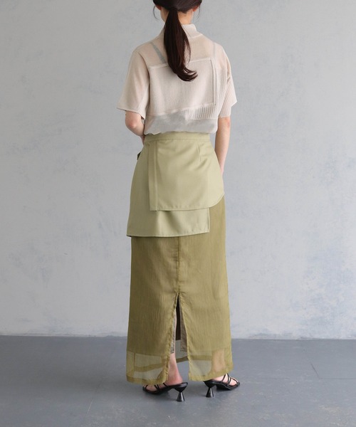 &g'aime（アンジェム）の「【&g’aime】パネルシアーニットトップス（ニット/セーター・レディース・ネイビー/チャコールグレー/グレイッシュベージュ・FREE）」の17枚目の写真