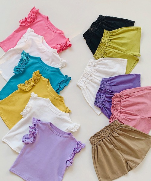 aimoha（アイモハ）の「【aimoha-KIDS-】ショートパンツ (SS)（その他パンツ・キッズ・ホワイト/ピンク/グリーン/パープル/ベージュ/ブラック・120/110/100/90/140/130）」の17枚目の写真