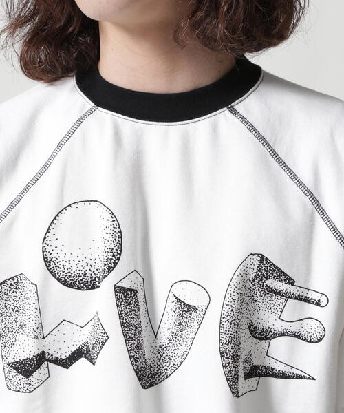 SASQUATCHfabrix.(サスクワァッチファブリックス)の「Sasquatchfabrix./サスクワッチファブリックス/POLYHEDRON “LOVE” H/S SWEATSHIRT 24SS-CST-005(スウェット・メンズ・ホワイト/オレンジ/グレー/モスグリーン・L/XL)」の8枚目の写真