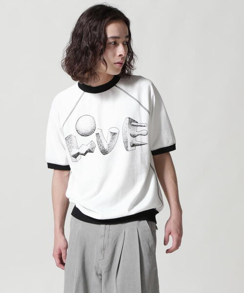 SASQUATCHfabrix.(サスクワァッチファブリックス)の「Sasquatchfabrix./サスクワッチファブリックス/POLYHEDRON “LOVE” H/S SWEATSHIRT 24SS-CST-005(スウェット・メンズ・ホワイト/オレンジ/グレー/モスグリーン・L/XL)」の1枚目の写真