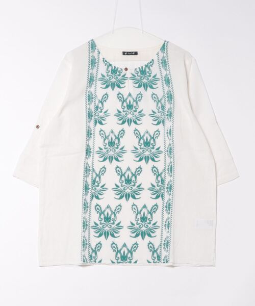 チャイハネ（チャイハネ）の「【チャイハネ】ハルトラMEN'Sトップス（その他トップス・メンズ・ホワイト/マスタード/レンガ/ブラック×ホワイト/ブラック系その他/ホワイト系その他/ベージュ/ブルー/オレンジ/ベージュ系その他/ターコイズブルー/カーキ・FREE）」の3枚目の写真