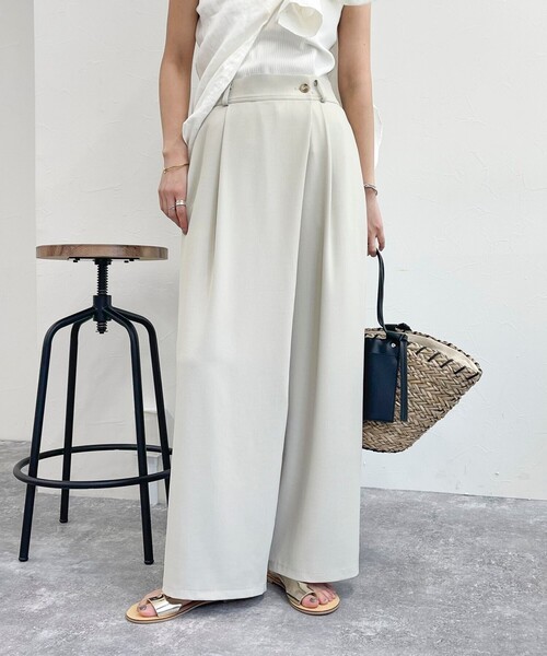 fredy emue（フレディエミュ）の「ラップワイドPT（その他パンツ・レディース・チャコールグレー/ブラック/ベージュ・38/36）」の3枚目の写真