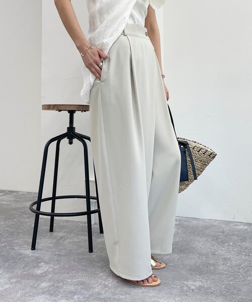 fredy emue（フレディエミュ）の「ラップワイドPT（その他パンツ・レディース・チャコールグレー/ブラック/ベージュ・38/36）」の8枚目の写真