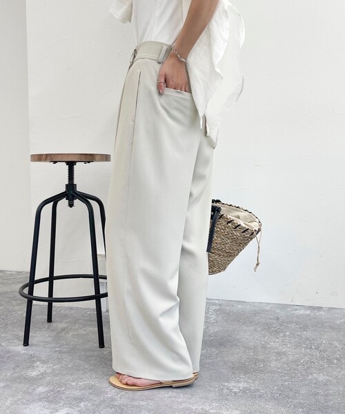 fredy emue（フレディエミュ）の「ラップワイドPT（その他パンツ・レディース・チャコールグレー/ブラック/ベージュ・38/36）」の10枚目の写真