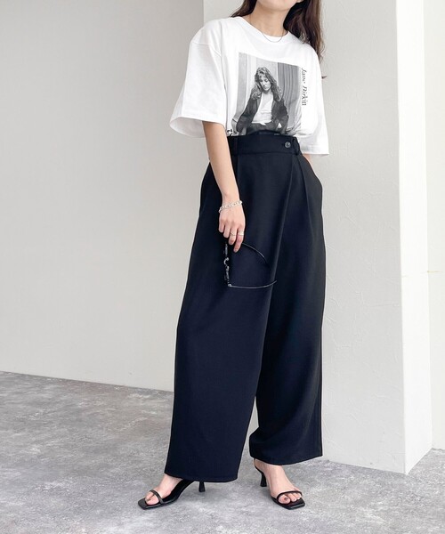 fredy emue（フレディエミュ）の「ラップワイドPT（その他パンツ・レディース・チャコールグレー/ブラック/ベージュ・38/36）」の13枚目の写真