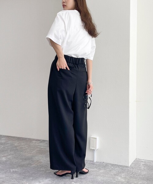 fredy emue（フレディエミュ）の「ラップワイドPT（その他パンツ・レディース・チャコールグレー/ブラック/ベージュ・38/36）」の15枚目の写真