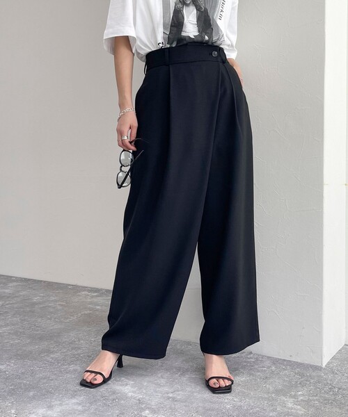 fredy emue（フレディエミュ）の「ラップワイドPT（その他パンツ・レディース・チャコールグレー/ブラック/ベージュ・38/36）」の17枚目の写真