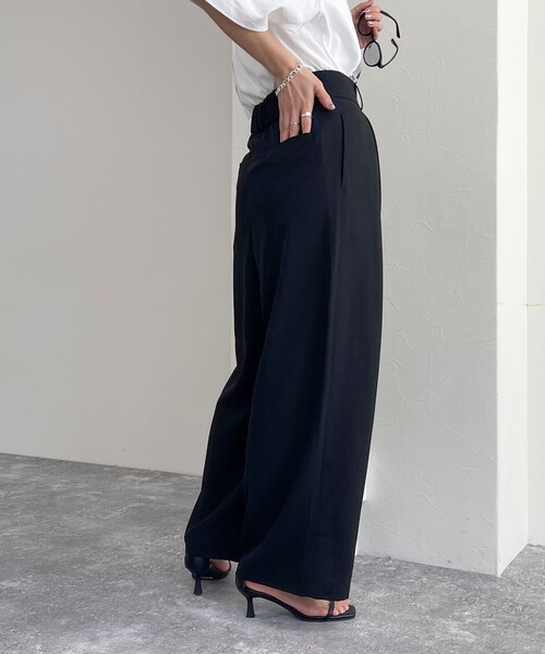 fredy emue（フレディエミュ）の「ラップワイドPT（その他パンツ・レディース・チャコールグレー/ブラック/ベージュ・38/36）」の19枚目の写真