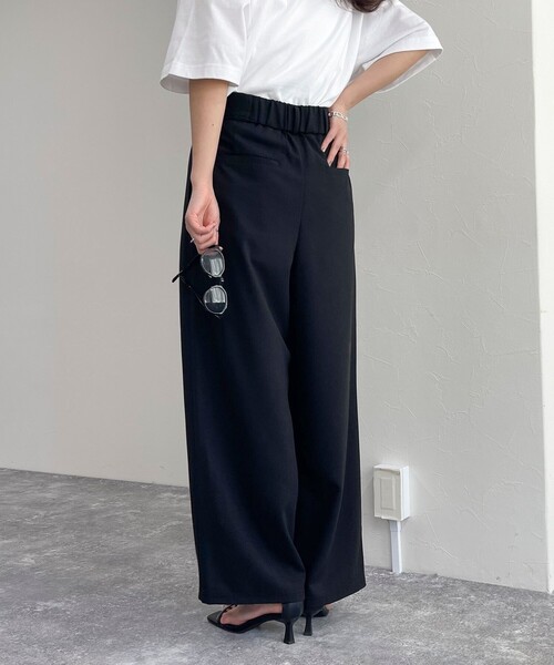 fredy emue（フレディエミュ）の「ラップワイドPT（その他パンツ・レディース・チャコールグレー/ブラック/ベージュ・38/36）」の20枚目の写真