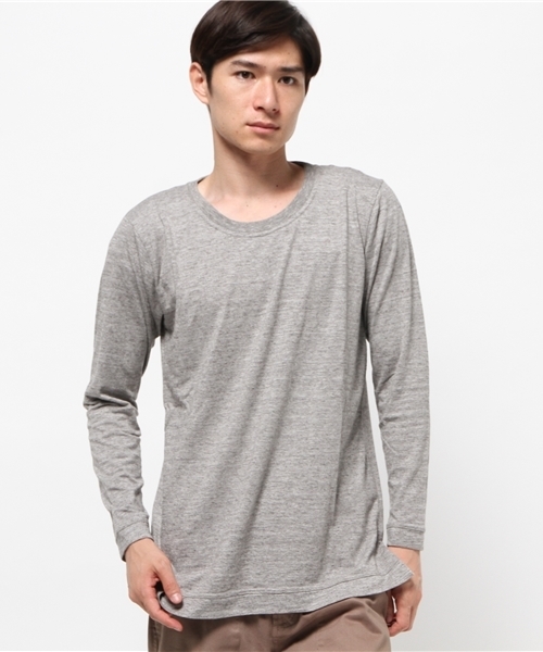 WEGO（ウィゴー）の「WEGO/サイドスリットロングＴシャツ（Tシャツ/カットソー・メンズ・カーキ/杢グレー/ホワイト・LARGE/MEDIUM）」の12枚目の写真