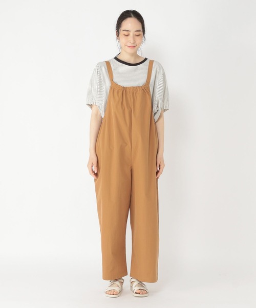 studio CLIP(スタディオクリップ)の「コットンナイロンワッシャーサロペット(サロペット/オーバーオール・レディース・カーキ/キャメル/ベージュ・FREE)」の8枚目の写真