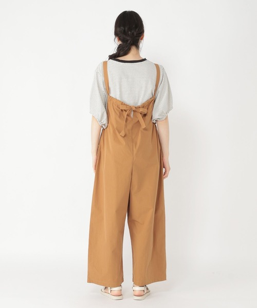 studio CLIP(スタディオクリップ)の「コットンナイロンワッシャーサロペット(サロペット/オーバーオール・レディース・カーキ/キャメル/ベージュ・FREE)」の10枚目の写真