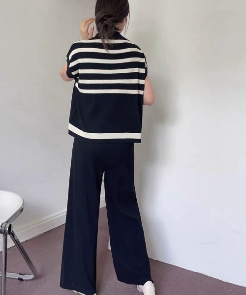 Miniministore（ミニミニストア）の「こなれ感 ニットセットアップ 体型カバー（セットアップ・レディース・ブラック/ダークベージュ/グレイッシュベージュ/アイボリー/ミント・FREE）」の11枚目の写真