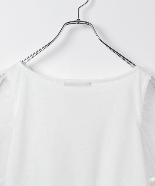本（まとめ）　値下げ セール】チュールギャザープルオーバー（半袖） 124735（Tシャツ