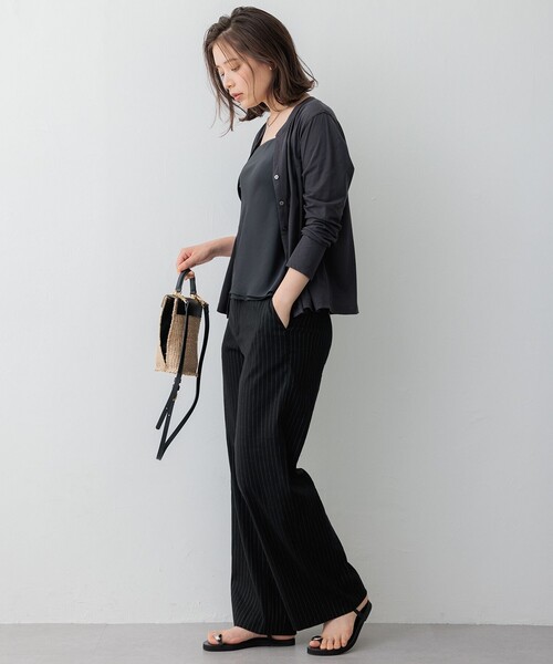 【セール】【SLOW/一部店舗限定】シアーツイストシングルジャージー カーディガン（Tシャツ/カットソー）｜23区（ニジュウサンク）