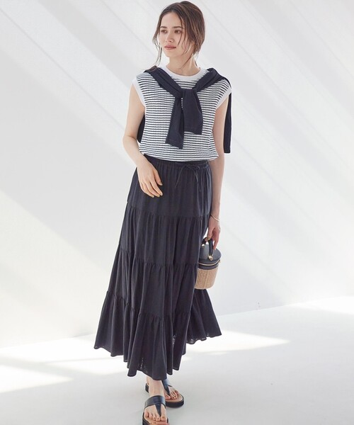 【セール】【SLOW/一部店舗限定】シアーツイストシングルジャージー カーディガン（Tシャツ/カットソー）｜23区（ニジュウサンク）