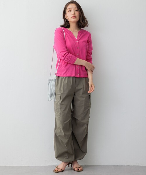 【セール】【SLOW/一部店舗限定】シアーツイストシングルジャージー カーディガン（Tシャツ/カットソー）｜23区（ニジュウサンク）