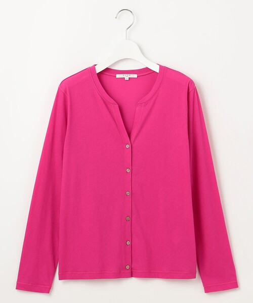 【セール】【SLOW/一部店舗限定】シアーツイストシングルジャージー カーディガン（Tシャツ/カットソー）｜23区（ニジュウサンク）