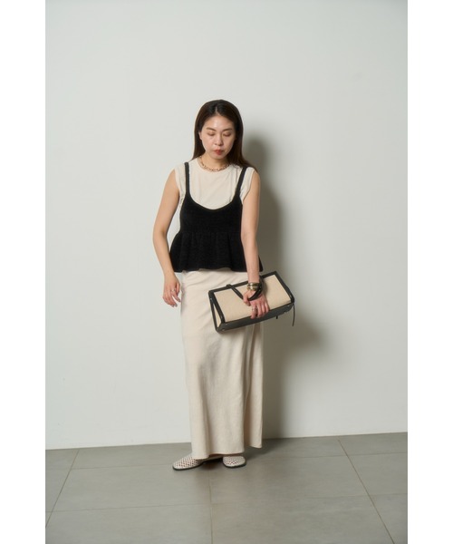 MIESROHE(ミースロエ)の「フィブリルカットスカート(スカート・レディース・グレー/チャコールグレー/アイボリー・0/1)」の9枚目の写真