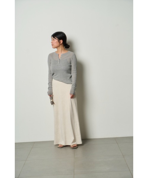 MIESROHE(ミースロエ)の「フィブリルカットスカート(スカート・レディース・グレー/チャコールグレー/アイボリー・0/1)」の11枚目の写真