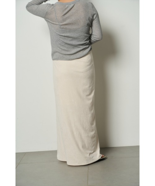 MIESROHE(ミースロエ)の「フィブリルカットスカート(スカート・レディース・グレー/チャコールグレー/アイボリー・0/1)」の12枚目の写真