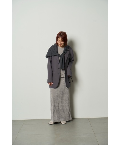 MIESROHE(ミースロエ)の「フィブリルカットスカート(スカート・レディース・グレー/チャコールグレー/アイボリー・0/1)」の13枚目の写真