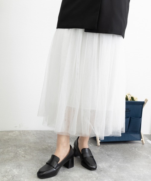 Miniministore(ミニミニストア)の「ローファーパンプス チャンキーヒール靴(パンプス・レディース・アイボリー/ブラック/ベージュ・23.0cm/24.0cm/23.5cm/22.5cm/24.5cm)」の5枚目の写真