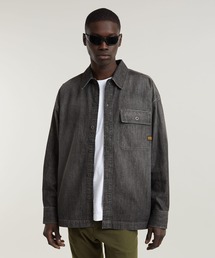 G-STAR | BOXY FIT FLAP POCKET SHIRT/オーバーサイズフラップポケットデニムシャツ(シャツ/ブラウス)