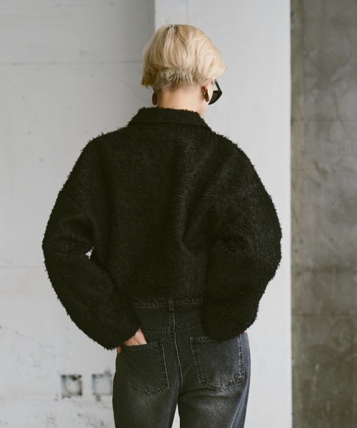 Happy John（ハッピージョン）の「fringe shirt jacket/フリンジシャツジャケット（その他アウター・レディース・バーガンディー/ブラック・FREE）」の20枚目の写真