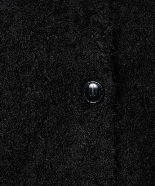 Happy John（ハッピージョン）の「fringe shirt jacket/フリンジシャツジャケット（その他アウター・レディース・バーガンディー/ブラック・FREE）」の5枚目の写真