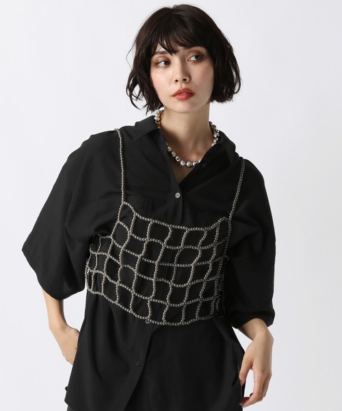 PAGEBOY（ページボーイ）の「アソートビスチェ（ベルト・レディース・ブラック/ホワイト・FREE）」の2枚目の写真