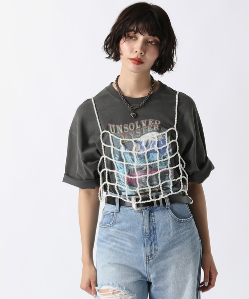 PAGEBOY（ページボーイ）の「アソートビスチェ（ベルト・レディース・ブラック/ホワイト・FREE）」の4枚目の写真