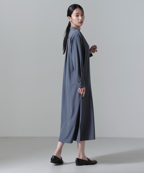 NANO universe（ナノユニバース）の「ビスチェセットシャツワンピース（シャツワンピース・レディース・キャメル/ベージュ/ブルーグレー・FREE）」の22枚目の写真