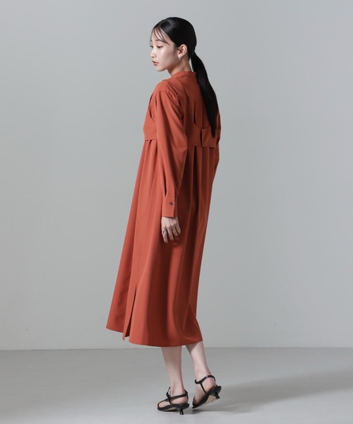 NANO universe（ナノユニバース）の「ビスチェセットシャツワンピース（シャツワンピース・レディース・キャメル/ベージュ/ブルーグレー・FREE）」の17枚目の写真