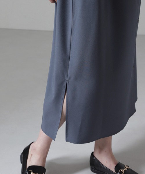 NANO universe（ナノユニバース）の「ビスチェセットシャツワンピース（シャツワンピース・レディース・キャメル/ベージュ/ブルーグレー・FREE）」の7枚目の写真