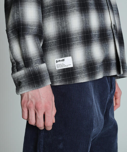 schott（ショット）の「Schott/ショット/OMBRE CHECK FLANNEL LS
