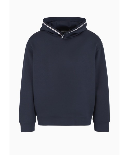 EMPORIO ARMANI（エンポリオアルマーニ）の「【エンポリオ アルマーニ】フード付きスウェットシャツ ボンディングジャージー（スウェット・メンズ・ネイビー/ブラック・SMALL/LARGE/MEDIUM/X-SMALL/X-LARGE）」の6枚目の写真