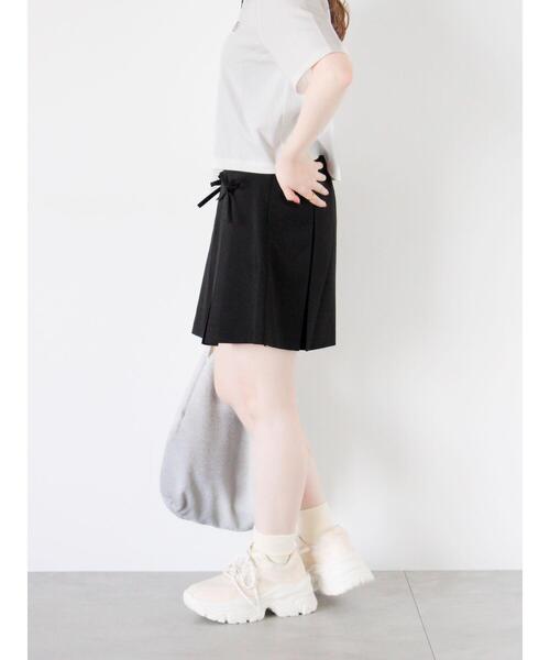 ehka sopo（エヘカソポ）の「リボン付きミニスカート（スカート・レディース・ブルー/グレー/ブラック・F）」の8枚目の写真