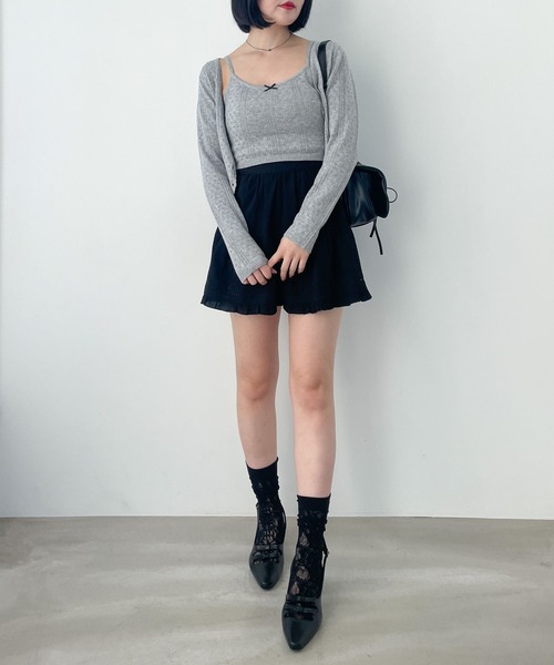 Heather（ヘザー）の「柄編みニットカーディガン2P　138727（アンサンブル・レディース・イエロー/グレー/オフホワイト・FREE）」の10枚目の写真