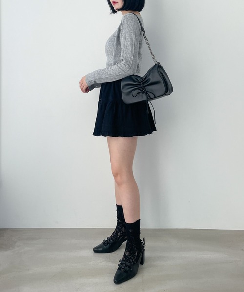 Heather（ヘザー）の「柄編みニットカーディガン2P　138727（アンサンブル・レディース・イエロー/グレー/オフホワイト・FREE）」の11枚目の写真