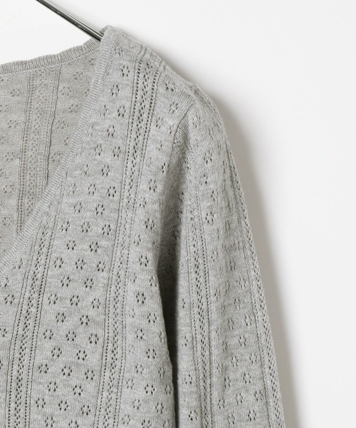 Heather（ヘザー）の「柄編みニットカーディガン2P　138727（アンサンブル・レディース・イエロー/グレー/オフホワイト・FREE）」の22枚目の写真