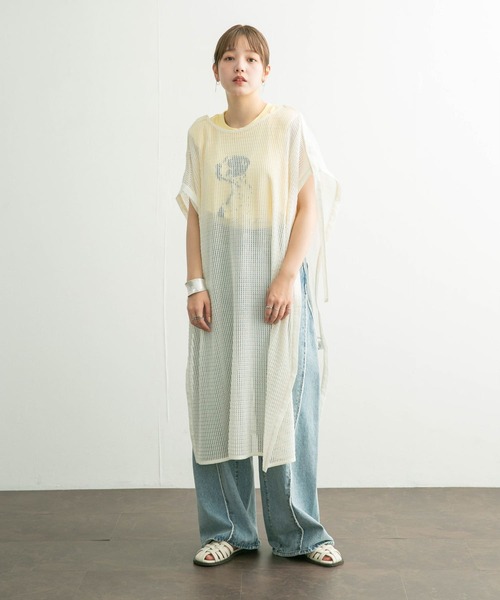 KBF(ケイビーエフ)の「マルチWAYメッシュワンピース(ワンピース・レディース・アイボリー/ブラック・ONE)」の17枚目の写真