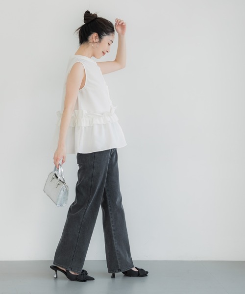 coca(coca)(コカ)の「ホイップフリルブラウス(シャツ/ブラウス・レディース・ブラック/ホワイト・M/L)」の10枚目の写真