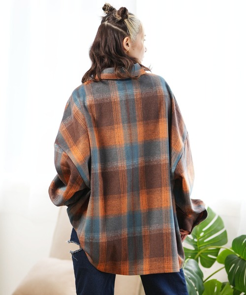 ムラサキスポーツ（ムラサキスポーツ）の「BEVERY HILLS P.C/ビバリーヒルズポロクラブ シャギーチェックシャツジャケット 4487-2141（シャツ/ブラウス・レディース・グリーン系その他/レッド系その他/オレンジ系その他・M）」の17枚目の写真